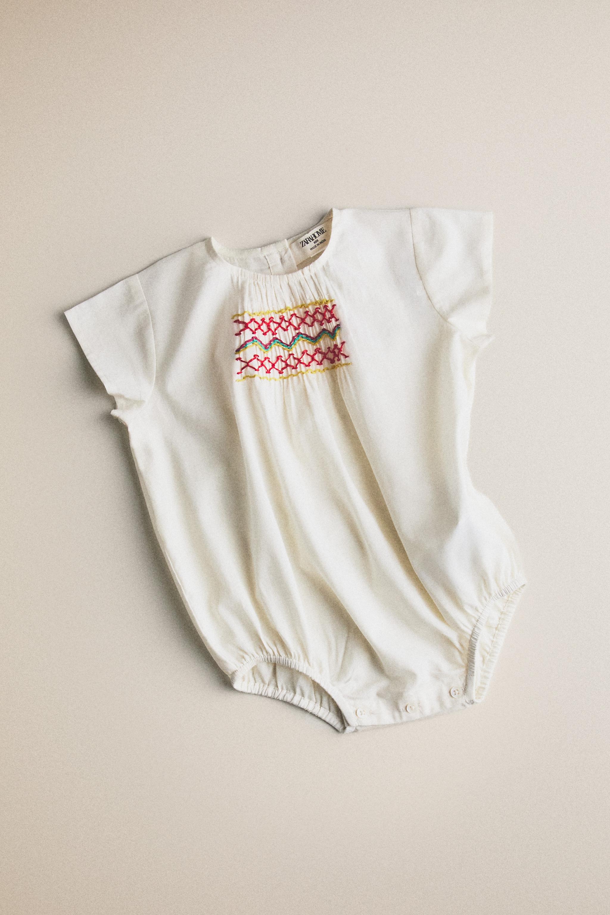 KIDS' SMOCKED BODYSUIT
